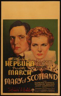 6k435 MARY OF SCOTLAND WC '36 Queen Katharine Hepburn & Fredric March, directed by John Ford!