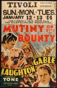 6k445 MUTINY ON THE BOUNTY WC '35 Clark Gable, Charles Laughton, sexy Movita!