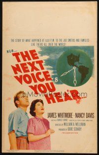 6k448 NEXT VOICE YOU HEAR WC '50 James Whitmore, Nancy Davis & God on the radio!