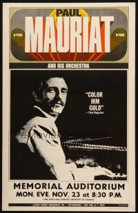 6k458 PAUL MAURIAT music concert WC '70 live with his orchestra at the Memorial Auditorium!