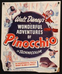 6k461 PINOCCHIO WC R45 Disney classic fantasy cartoon about a wooden boy who wants to be real!