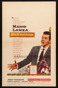 6k473 SERENADE WC '56 art of Mario Lanza, from the story by James M. Cain, Anthony Mann