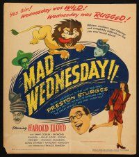 6k478 SIN OF HAROLD DIDDLEBOCK WC R50 Preston Sturges, Harold Lloyd & lion, Mad Wednesday!
