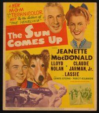 6k484 SUN COMES UP WC '48 Jeanette MacDonald, Claude Jarman Jr., Lassie & Lloyd Nolan!