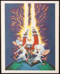 6k006 PINKY & THE BRAIN set of 2 16x20 TV posters '90s cool scenes from the cartoon!