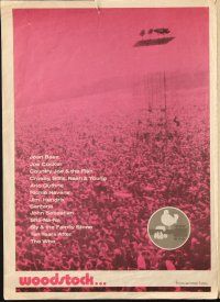6k058 WOODSTOCK promo brochure '70 rock 'n' roll, no one who was there will ever be the same!