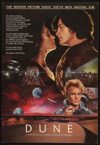 6k049 DUNE trade ad '84 David Lynch sci-fi epic, cool two moons & cast montage art!