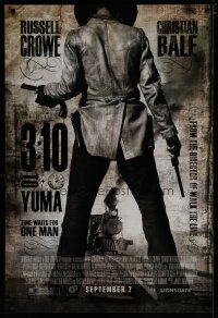 6m024 3:10 TO YUMA advance 1sh '07 cowboys Russell Crowe & Christian Bale, cool design!