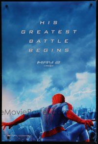 6m052 AMAZING SPIDER-MAN 2 teaser DS 1sh '14 Andrew Garfield, his greatest battle begins!