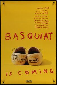6m085 BASQUIAT teaser 1sh '96 Jeffrey Wright as Jean Michel Basquiat, David Bowie as Warhol!