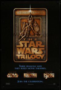 6m014 STAR WARS TRILOGY style F 1sh '97 George Lucas, Empire Strikes Back, Return of the Jedi!