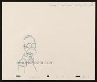 6p062 SIMPSONS animation art '00s cartoon pencil drawing of Homer, he doesn't want to buy the house