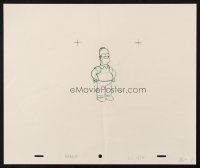 6p075 SIMPSONS animation art '00s Groening, cartoon pencil drawing of Homer with hands on hips!