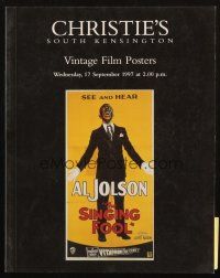 6p057 CHRISTIE'S SOUTH KENSINGTON 09/17/97 English auction catalog '97 Vintage Film Posters, color