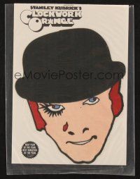 6p047 CLOCKWORK ORANGE iron-on transfer '72 put Malcolm McDowell's face on your clothes!