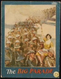 6p146 BIG PARADE souvenir program book '25 King Vidor's World War I epic, John Gilbert, cool art!