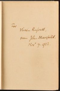 6p267 BIRD OF DAWNING signed English hardcover book '33 by author Masefield, seafaring adventure!
