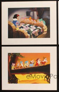 6p050 SNOW WHITE & THE SEVEN DWARFS 4 art portfolio R01 Walt Disney animated cartoon classic!