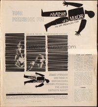 6p432 ANATOMY OF A MURDER pressbook '59 Otto Preminger, filled with lots of Saul Bass artwork!