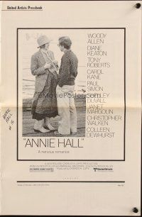 6p434 ANNIE HALL pressbook '77 full-length Woody Allen & Diane Keaton, a nervous romance!