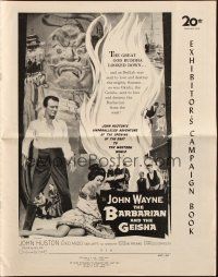 6p443 BARBARIAN & THE GEISHA pressbook '58 John Wayne & Eiko Ando, directed by John Huston!