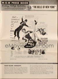 6p451 BELLE OF NEW YORK pressbook'52 great image of Fred Astaire jumping & dancing with Vera-Ellen