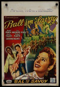 6r523 BALL AT THE SAVOY Belgian '55 Ball im Savoy, Rudolf Prack, Eva Ingeborg Scholz, musical art!