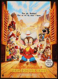 6r753 AMERICAN TAIL: FIEVEL GOES WEST Danish '91 animated cartoon western, a new mouse in town!