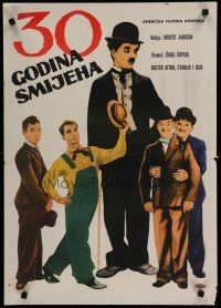 6r616 30 YEARS OF FUN Yugoslavian '63 Charlie Chaplin, Buster Keaton, Laurel & Hardy!