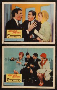 6s844 3 ON A COUCH 2 LCs '66 screwy Jerry Lewis, Janet Leigh, James Best, Gila Golan!