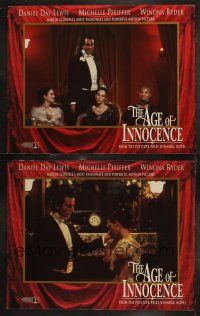 6s846 AGE OF INNOCENCE 2 LCs '93 Martin Scorsese, Day-Lewis, Winona Ryder, Michelle Pfeiffer!