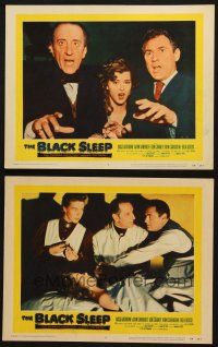 6s857 BLACK SLEEP 2 LCs '56 Basil Rathbone, Herbert Rudley & Patricia Blake!