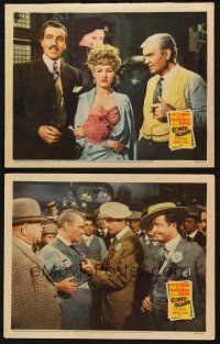 6s864 CONEY ISLAND 2 LCs '43 Betty Grable, Phil Silvers, w/ Paul Hurst & George Montgomery fighting!
