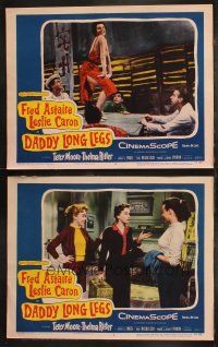 6s872 DADDY LONG LEGS 2 LCs '55 sexy Leslie Caron dances on table & w/ Terry Moore!