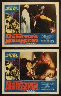 6s878 DR. TERROR'S HOUSE OF HORRORS 2 LCs '65 wacky masked man + guy carrying unconscious girl!