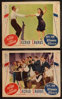 6s956 SECOND CHORUS 2 LCs R47 Paulette Goddard, Fred Astaire, Artie Shaw & His Band!