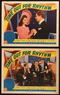 6s981 TIME OUT FOR RHYTHM 2 LCs '41 images of Rudy Vallee, Richard Lane, Allen Jenkins & Joan Merril