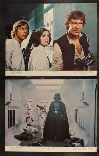6s426 STAR WARS 8 color 11x14 stills '77 George Lucas classic sci-fi, Darth Vader, Luke, Han, Leia!