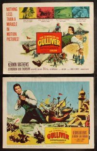 6s043 3 WORLDS OF GULLIVER 8 LCs '60 Ray Harryhausen fantasy classic, cool special effects scenes!