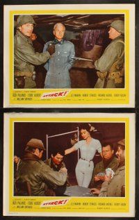 6s508 ATTACK 7 int'l LCs '56 WWII soldiers Lee Marvin, Jack Palance & Richard Jaeckel!