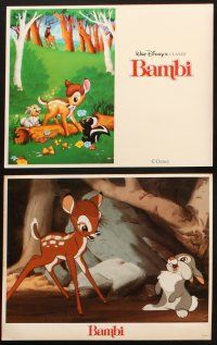 6s023 BAMBI 9 LCs R88 Walt Disney cartoon deer classic, great images with Thumper!