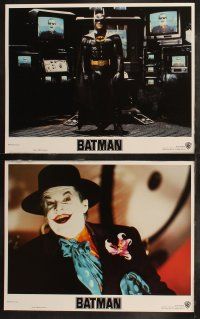 6s062 BATMAN 8 LCs '89 Michael Keaton, Kim Basinger, Jack Nicholson, directed by Tim Burton!