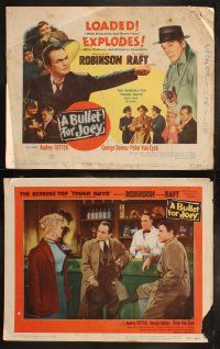 6s092 BULLET FOR JOEY 8 LCs '55 Edward G. Robinson, George Raft, pretty Audrey Totter, film noir!
