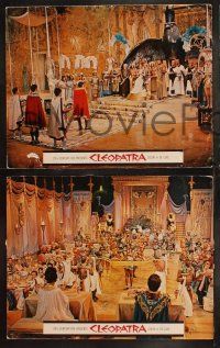 6s761 CLEOPATRA 3 LCs '63 Elizabeth Taylor & Richard Burton at massive banquet, TODD-AO!