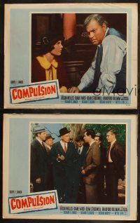 6s762 COMPULSION 3 LCs '59 crazy Dean Stockwell & Bradford Dillman try to commit the perfect murder!