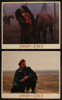 6s113 DANCES WITH WOLVES 8 Spanish/U.S. LCs '90 Graham Greene, Kevin Costner & Native American Indians!