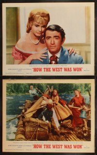 6s219 HOW THE WEST WAS WON 8 LCs '64 John Ford epic, Debbie Reynolds, Gregory Peck, all-star!