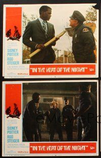 6s625 IN THE HEAT OF THE NIGHT 5 LCs '67 Sidney Poitier, Rod Steiger, Warren Oates