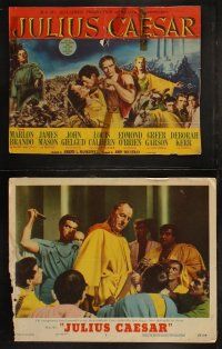 6s242 JULIUS CAESAR 8 LCs '53 Marlon Brando, James Mason & Greer Garson, Shakespeare