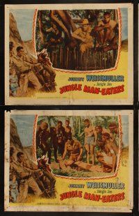 6s245 JUNGLE MAN-EATERS 8 LCs '54 Johnny Weissmuller as Jungle Jim, Karin Booth!
